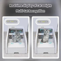 HKM-429843 Smart Self-Cleaning Cat Litter Box with APP Control and Included Poop Bags
