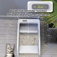 HKM-429843 Smart Self-Cleaning Cat Litter Box with APP Control and Included Poop Bags