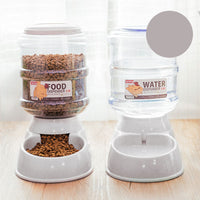 HKM-4299453 Dual-Purpose Cat Feeder and Drinking Fountain - Durable ABS and PVC Alloy Materials