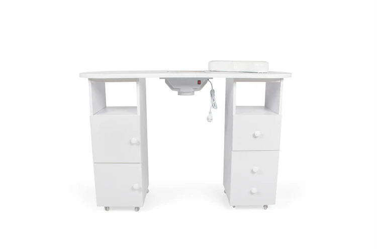 HKM-430099 Multi-functional Nail Salon Manicure Table with Drawers and Integrated Nail Cleaner