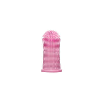 HKM-4301245 Soft Silicone Pet Finger Toothbrush for Effective Stain Removal and Gum Care with Case