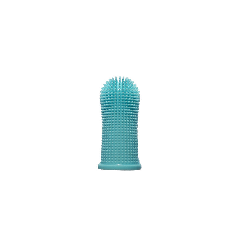 HKM-4301245 Soft Silicone Pet Finger Toothbrush for Effective Stain Removal and Gum Care with Case