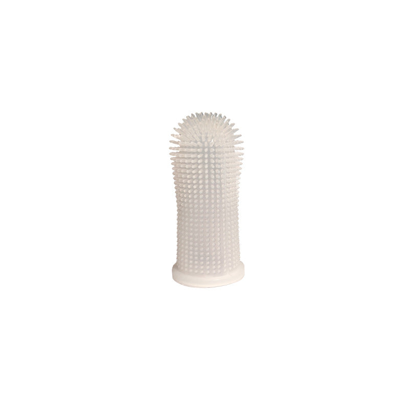 HKM-4301245 Soft Silicone Pet Finger Toothbrush for Effective Stain Removal and Gum Care with Case