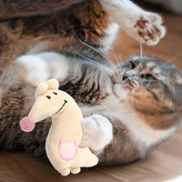 HKM-4303037 Plush Cat Toy with Catnip - Cute Bear, Kangaroo, Crocodile, and Mouse Designs