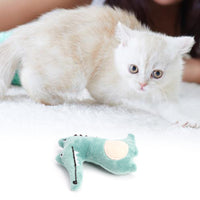 HKM-4303037 Plush Cat Toy with Catnip - Cute Bear, Kangaroo, Crocodile, and Mouse Designs