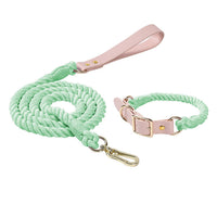 HKM-4303165 Adjustable Rainbow Traction Rope and Collar Set for Medium and Large Dogs