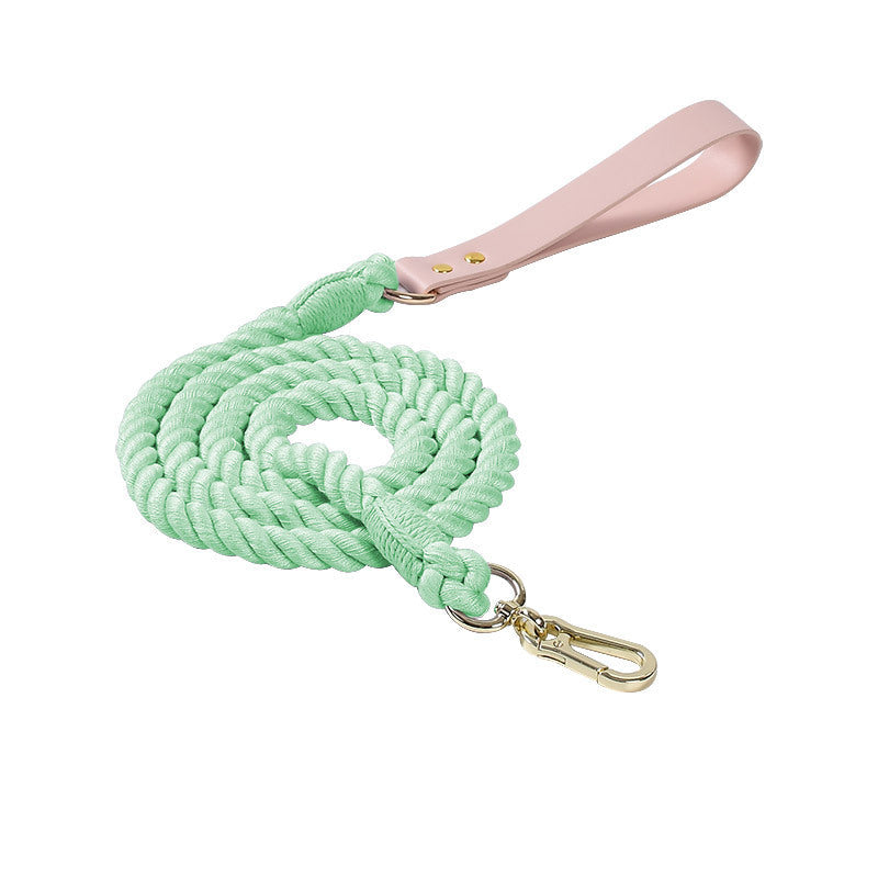 HKM-4303165 Adjustable Rainbow Traction Rope and Collar Set for Medium and Large Dogs