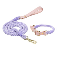 HKM-4303165 Adjustable Rainbow Traction Rope and Collar Set for Medium and Large Dogs