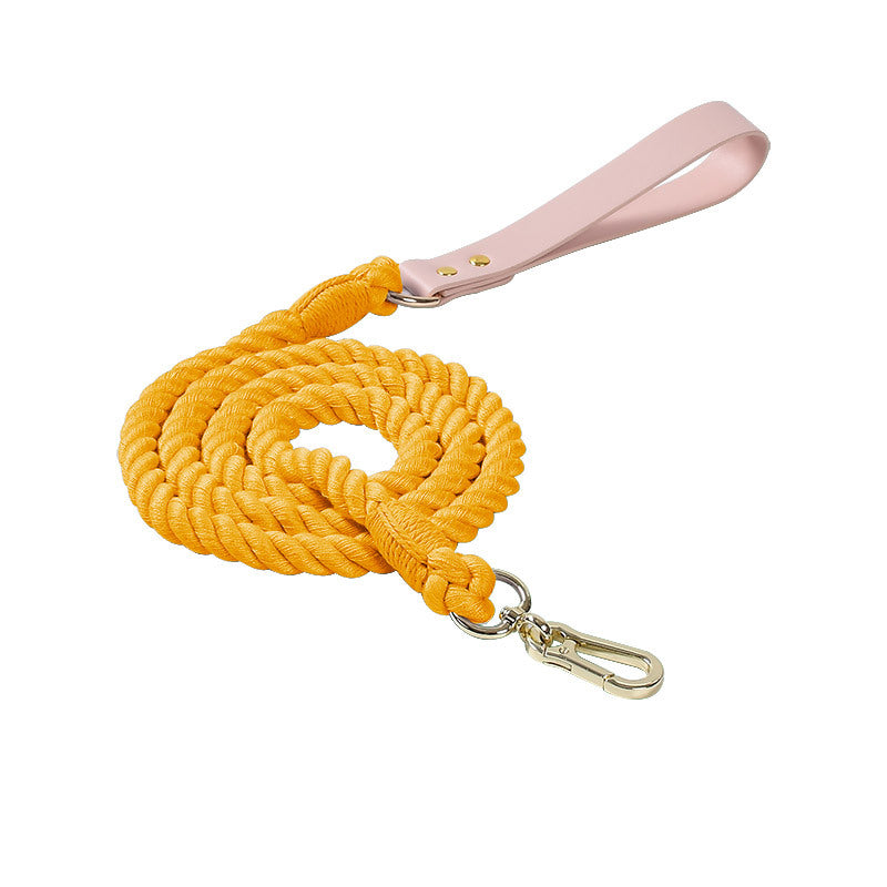 HKM-4303165 Adjustable Rainbow Traction Rope and Collar Set for Medium and Large Dogs