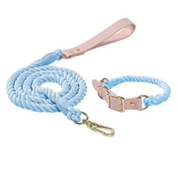 HKM-4303165 Adjustable Rainbow Traction Rope and Collar Set for Medium and Large Dogs