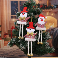 HKM-430355 Christmas Decorative Small Pendant Set - Old Man, Snowman, Elk, Bear - Modern Holiday Accents