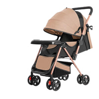 HKM-430419 High View 3-in-1 Folding Stroller with Sit-Lie Feature, Mosquito Nets, Storage Baskets, and Cup Holders