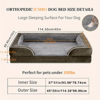 HKM-4304829 Removable and Washable U-Shaped Pet Sofa in Light Gray, Brown, and Dark Gray