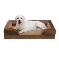 HKM-4304829 Removable and Washable U-Shaped Pet Sofa in Light Gray, Brown, and Dark Gray
