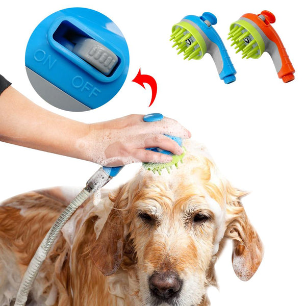 HKM-4304957 Pet Shower Sprayer with Massage and Shampoo Functions, Adjustable Flow, Durable ABS and Rubber Material