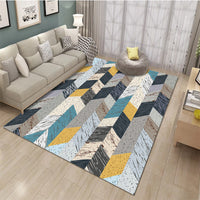 HKM-430611 Cartoon Rectangular Printed Polyester Fiber Carpet Floor Mats for Living Rooms and Bedrooms