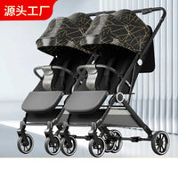 HKM-4306259 lightweight frame stroller pair goldline view