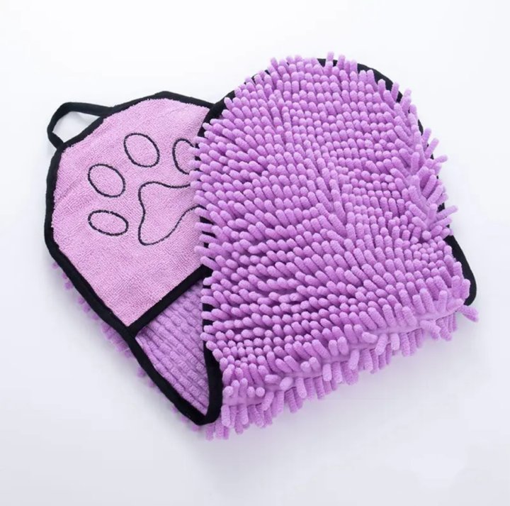 HKM-4306621 Soft Quick-Dry Dog Bath Towel - Absorbent Pet Cleaning Robe, Durable Fiber Design, 62x23 CM