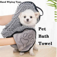 HKM-4306621 Soft Quick-Dry Dog Bath Towel - Absorbent Pet Cleaning Robe, Durable Fiber Design, 62x23 CM
