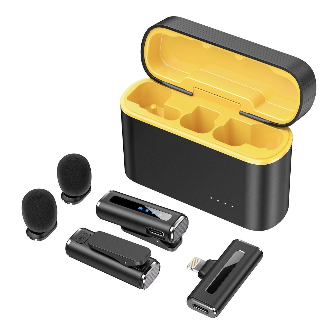 HKM-430739 Wireless Network Clamp Microphone with Noise Reduction Technology for Recording and Live Streaming