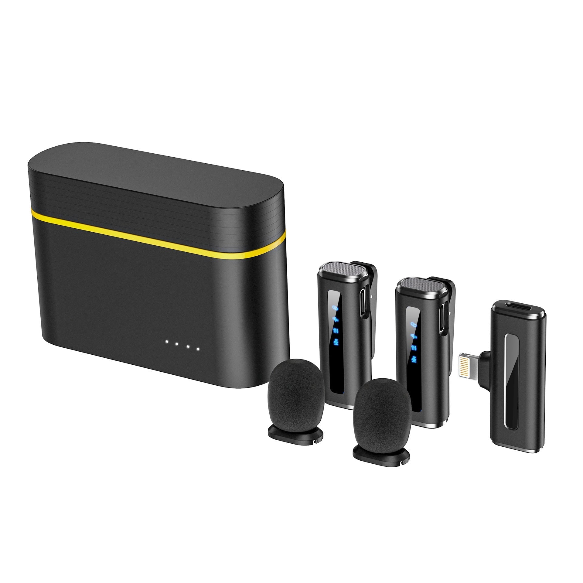 HKM-430739 Wireless Network Clamp Microphone with Noise Reduction Technology for Recording and Live Streaming