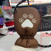 HKM-4308925 Warm Waterproof Gloves with Dog Leash for Pet Owners, 1.2m Long Fabric Design