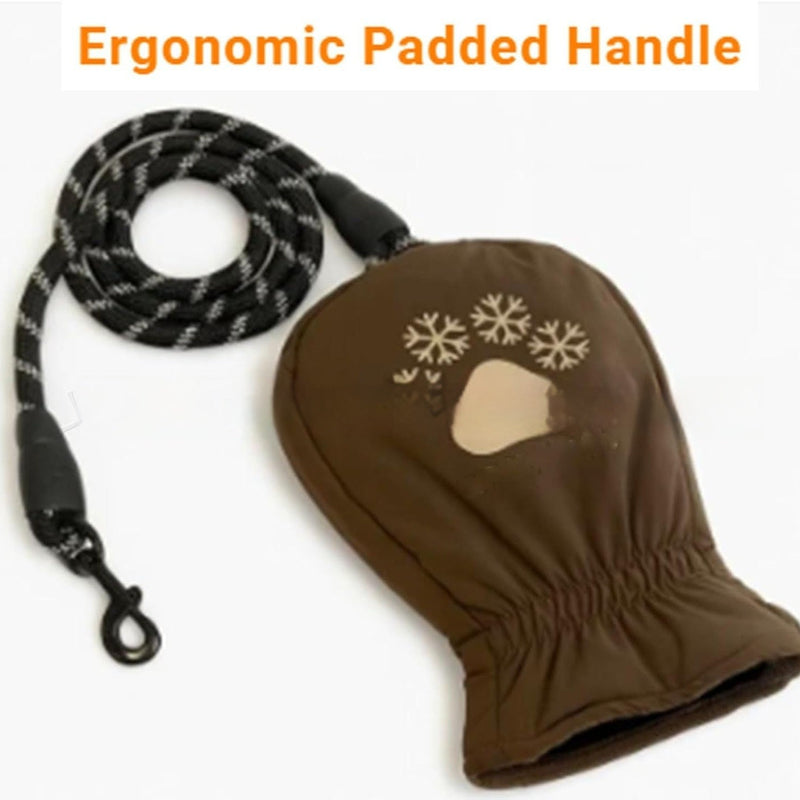 HKM-4308925 Warm Waterproof Gloves with Dog Leash for Pet Owners, 1.2m Long Fabric Design