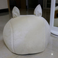 HKM-4309181 Cozy Beige Short Plush Pet Bed with Machine Washable Lining - 42X40X37 CM