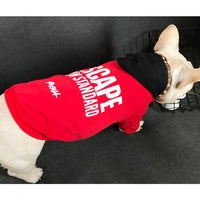 HKM-4309693 Terry Cotton Casual Letter Print Dog Sweater in Black and Red