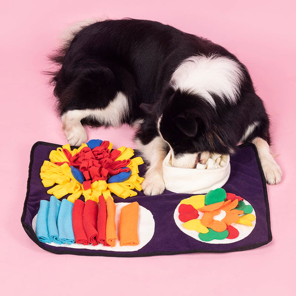 HKM-4310973 Interactive Snuffle Mat for Dogs - Durable Polar Fleece Foraging Mat for All Sizes, Machine Washable