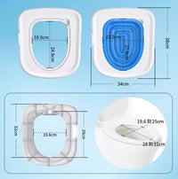HKM-4312381 Reusable Cat Toilet Training Kit with Litter Mat, Connected Inner Ring Design for Easy Use