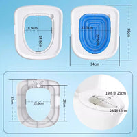 HKM-4312381 Reusable Cat Toilet Training Kit with Litter Mat, Connected Inner Ring Design for Easy Use