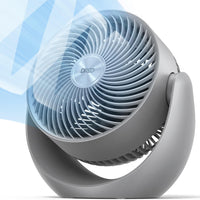 HKM-4312403 11 Inch Table Air Circulator Fan, 60ft Strong Airflow, 120° Adjustable Tilt, 20dB Low Noise, 3 Speed Settings, for Home and Office