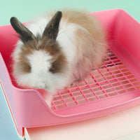 HKM-4312765 Rabbit Drawer Fence Toilet Anti-Spray - Plastic, 40x16x29cm, Available in Pink, Blue, Milky White