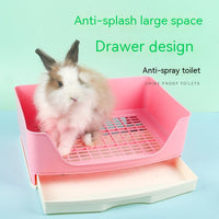 HKM-4312765 Rabbit Drawer Fence Toilet Anti-Spray - Plastic, 40x16x29cm, Available in Pink, Blue, Milky White