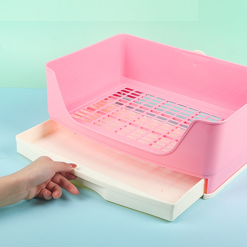 HKM-4312765 Rabbit Drawer Fence Toilet Anti-Spray - Plastic, 40x16x29cm, Available in Pink, Blue, Milky White
