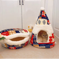 HKM-4313149 Lamb Fleece Cat Nest in Multiple Colors ¨C Cozy & Warm for Cats Up to 15 lbs