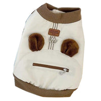 HKM-4313661 Warm Dog Coat with 3D Ears and Built-in D-Ring for Small to Medium Pets