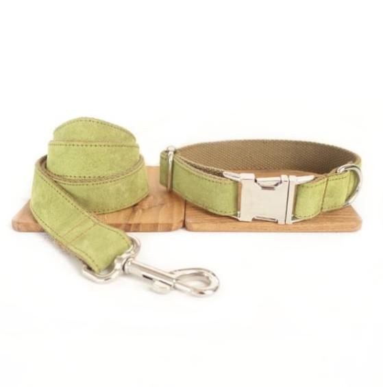 HKM-4314685 Soft Comfort Dog Collar in Green and Blue - Various Sizes Available