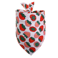 HKM-4315453 Cotton Triangle Scarf for Dogs and Cats, Fruit Pattern, Small/Medium Sizes