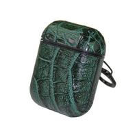 HKM-431571 Crocodile Pattern Wireless Bluetooth Headset Shell for AirPods – Stylish and Durable Imitation Leather Case