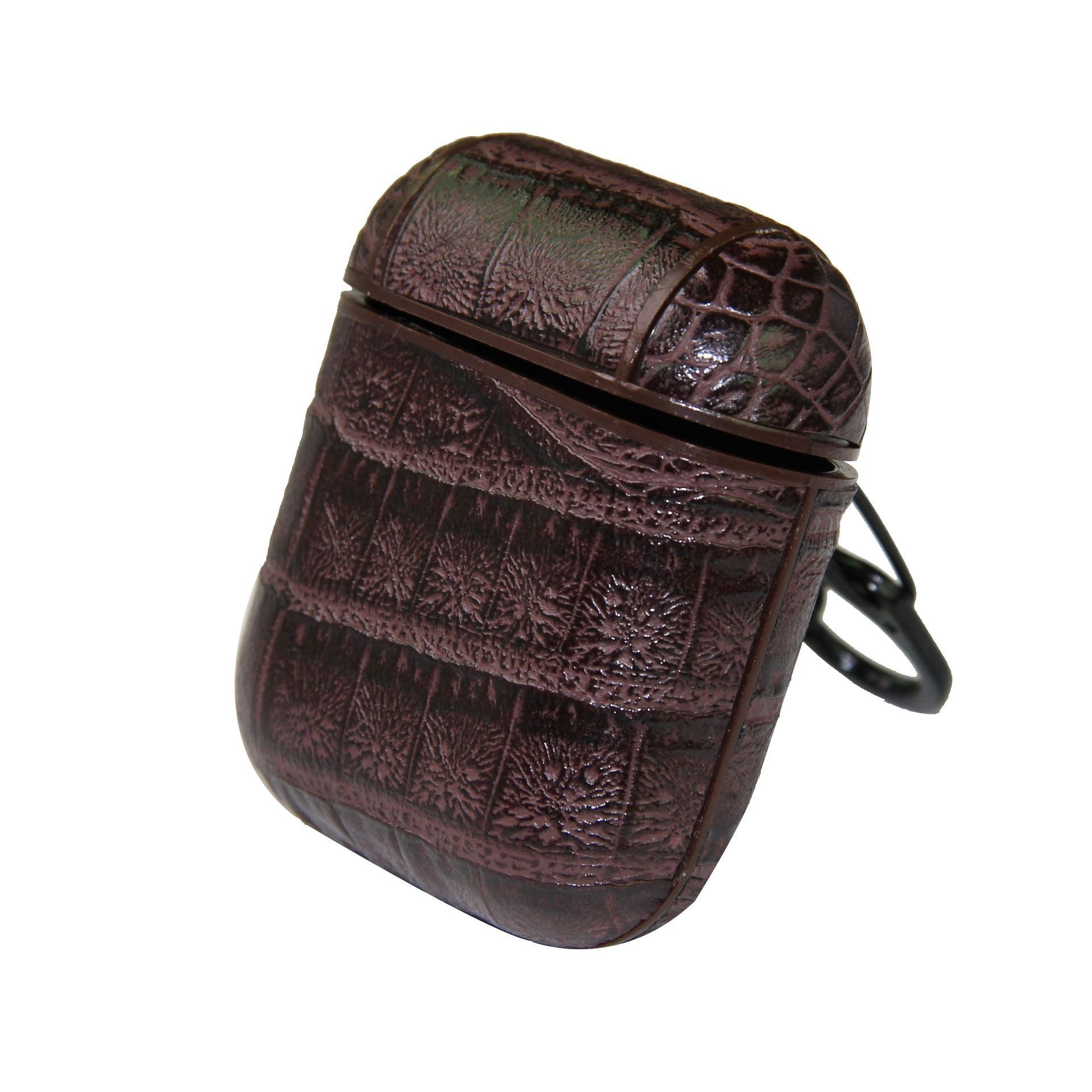 HKM-431571 Crocodile Pattern Wireless Bluetooth Headset Shell for AirPods – Stylish and Durable Imitation Leather Case