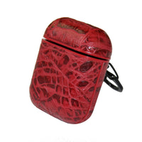 HKM-431571 Crocodile Pattern Wireless Bluetooth Headset Shell for AirPods – Stylish and Durable Imitation Leather Case