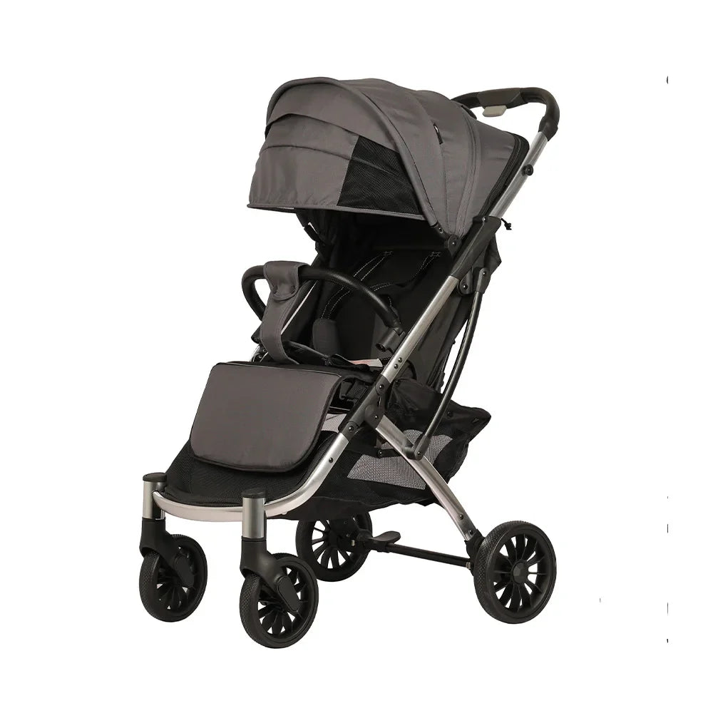 HKM-431571 Lightweight Foldable Baby Stroller with 20KG Capacity and Flax-Aluminium Frame for Toddlers