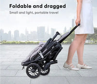 HKM-431571 Lightweight Foldable Baby Stroller with 20KG Capacity and Flax-Aluminium Frame for Toddlers
