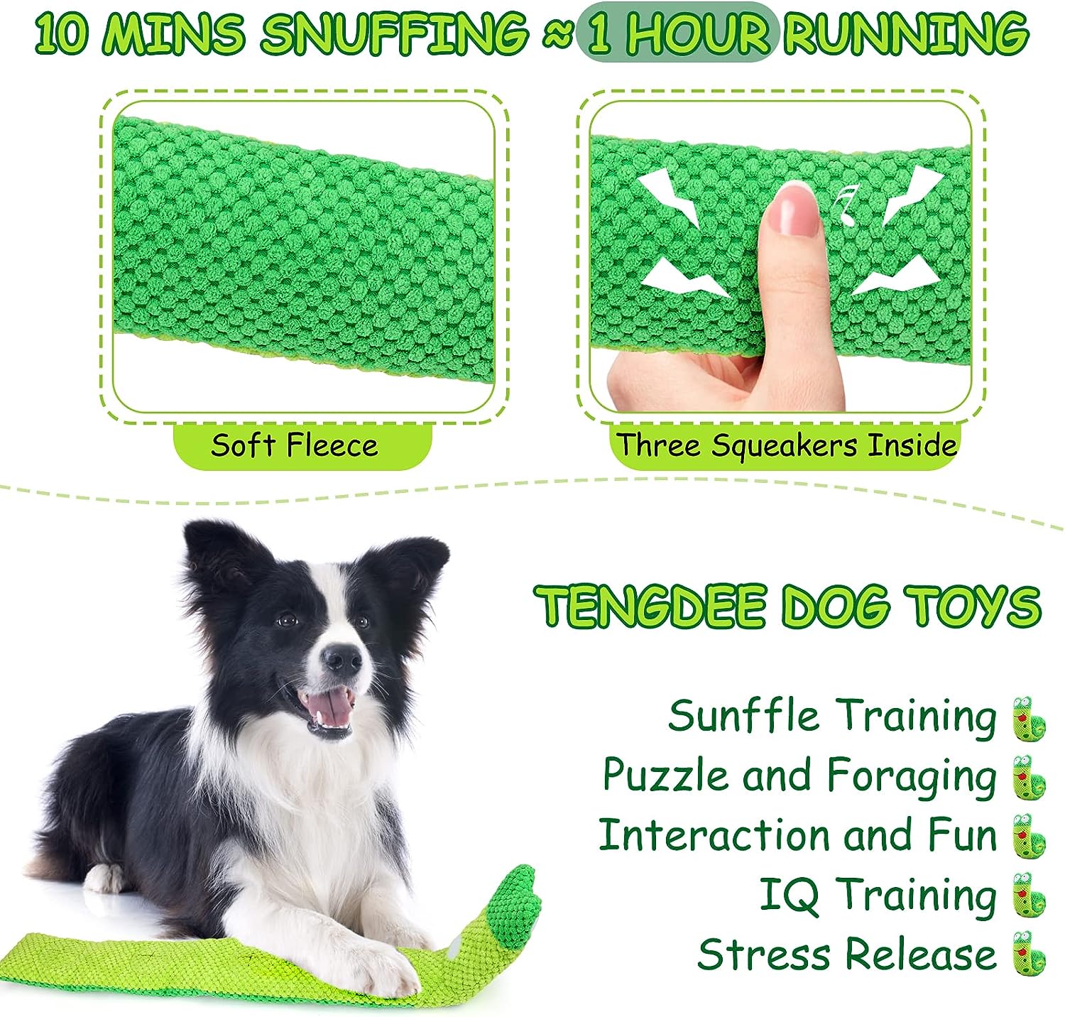 HKM-4316349 Interactive Squeaky Dog Puzzle Toy for Boredom Relief and Foraging Training for All Dog Sizes