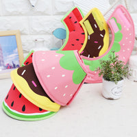 HKM-4316861 Comfortable Adjustable Cartoon Fruit Donut Dog Collar for Surgery Recovery ¨C Padded Cotton Canvas Fabric