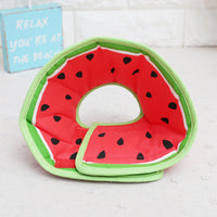 HKM-4316861 Comfortable Adjustable Cartoon Fruit Donut Dog Collar for Surgery Recovery ¨C Padded Cotton Canvas Fabric