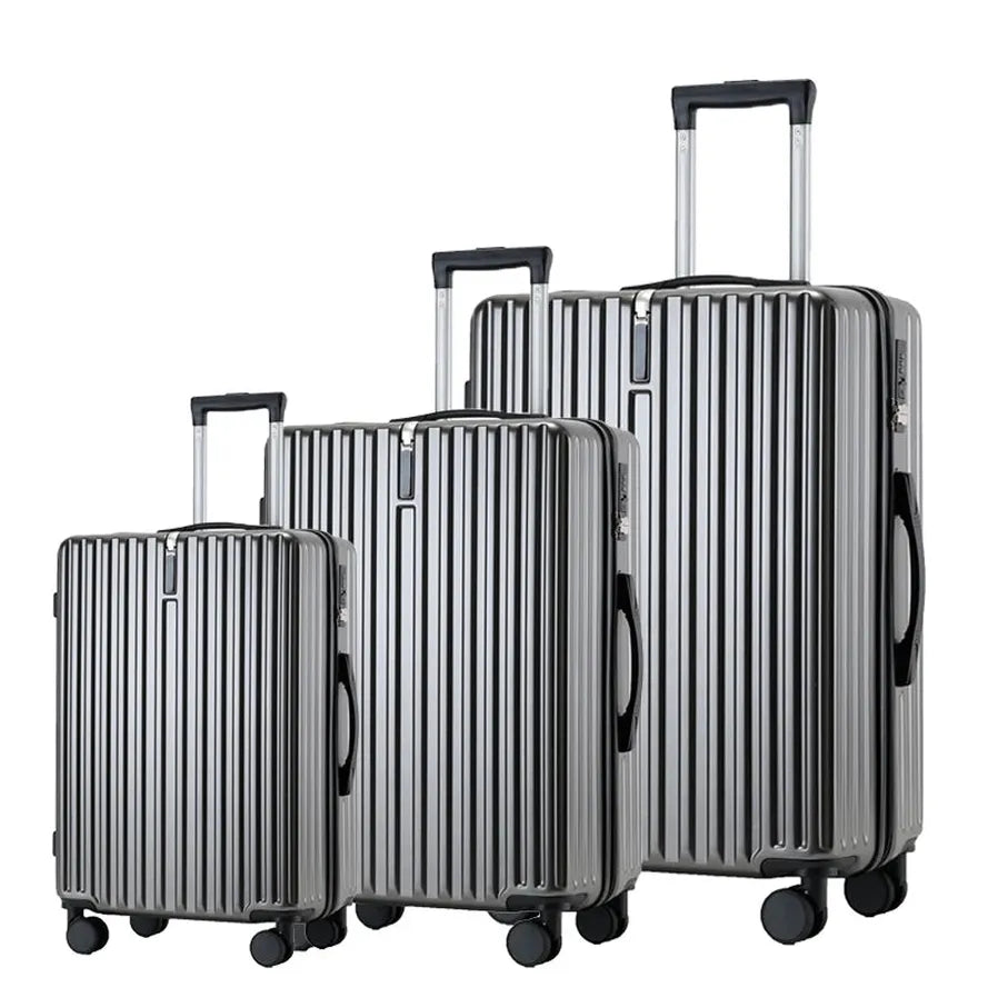 HKM-431763 Lightweight Soft Suitcase Luggage Set with Wheels - Three-Piece Travel Collection