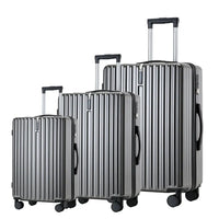 HKM-431763 Lightweight Soft Suitcase Luggage Set with Wheels - Three-Piece Travel Collection
